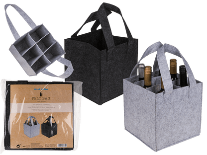 Felt bottle bag for 6 bottles,