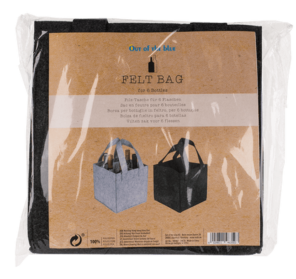 Felt bottle bag for 6 bottles,