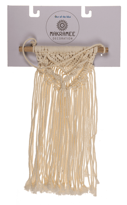 Creme colored wall decoration, Makramee,