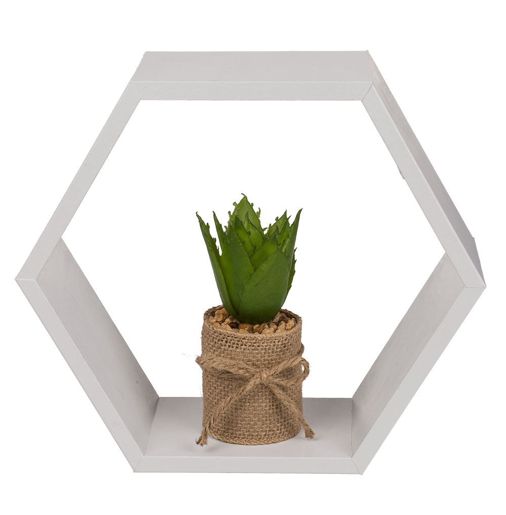 White colored wooden shelf, 6 squares,