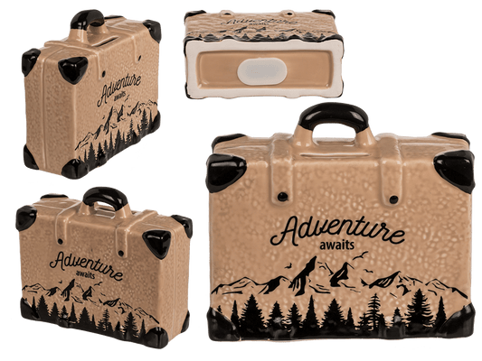 Saving bank suitcase, Travel,