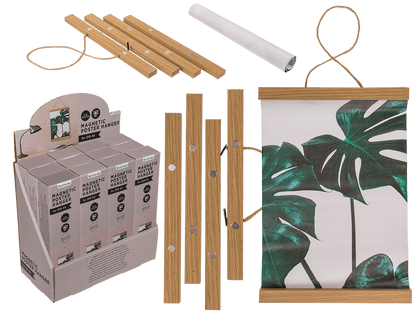 Magnetic wooden poster hanger, incl. picture,