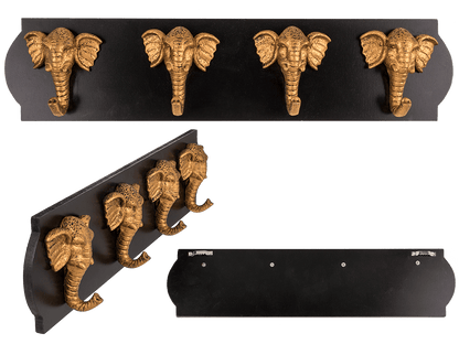 Wooden wardrobe with elephantheads,