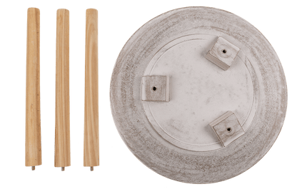 White/nature colored wooden table,