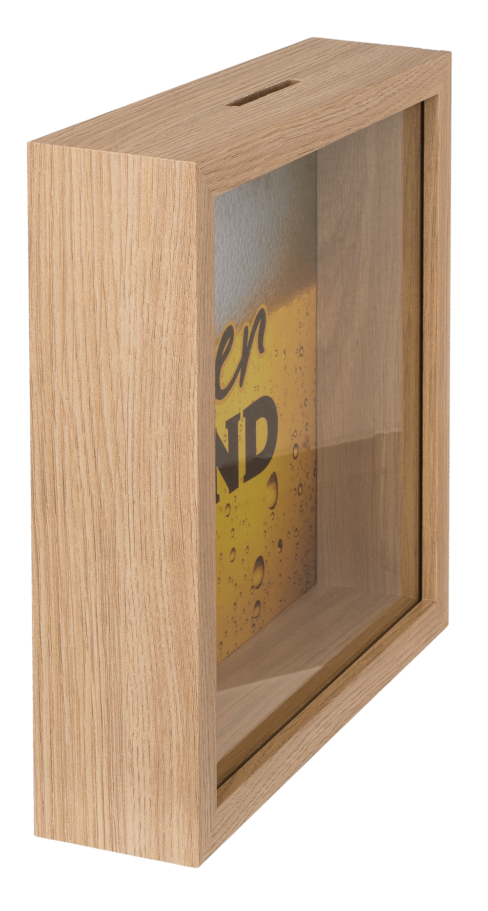 Wooden saving box, Beer fund,