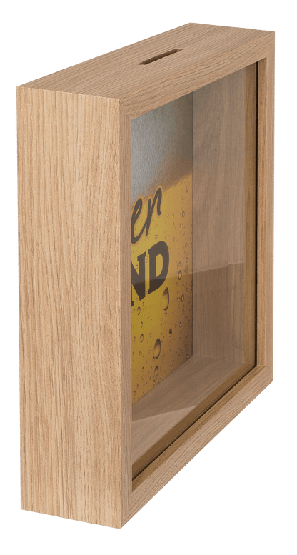 Wooden saving box, Beer fund,