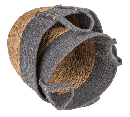 Storage basket with 2 handles, grey,