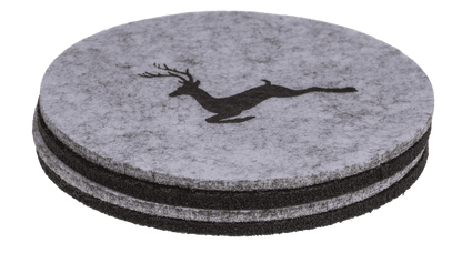 Felt coaster, Deer, D: 10 cm, thickness: 3mm,