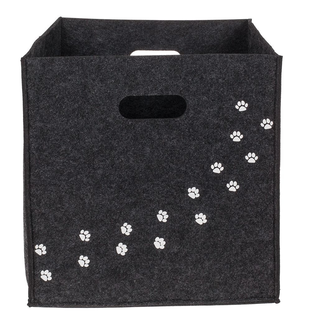 Felt storage box, Dog paws/Cat paws,