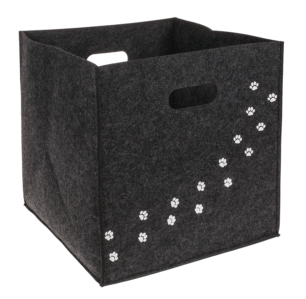 Felt storage box, Dog paws/Cat paws,