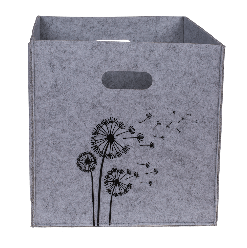 Felt storage box, Dandelion/Wild flowers,
