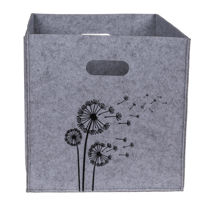 Felt storage box, Dandelion/Wild flowers,