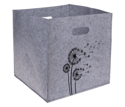 Felt storage box, Dandelion/Wild flowers,
