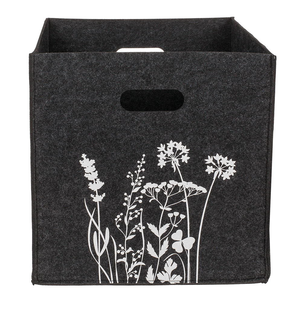 Felt storage box, Dandelion/Wild flowers,