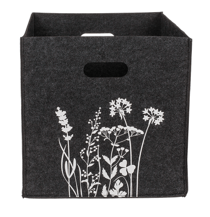 Felt storage box, Dandelion/Wild flowers,