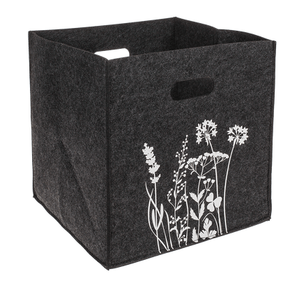Felt storage box, Dandelion/Wild flowers,