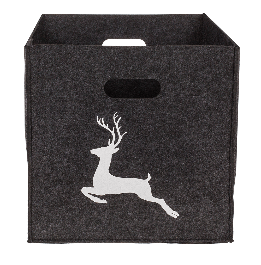 Felt storage box, Deer/Deer head,