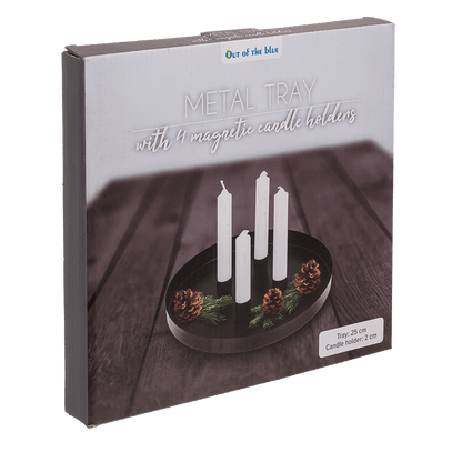 Round metal holder, D:25 cm, with 4 magnetic