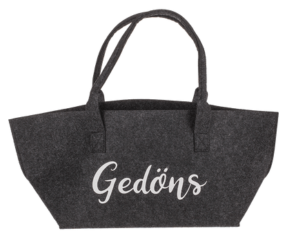 felt shopping bag with wording,