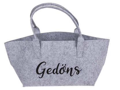 felt shopping bag with wording,