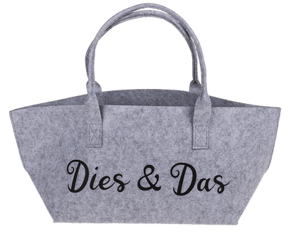 felt shopping bag with wording,