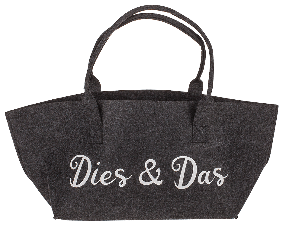 felt shopping bag with wording,