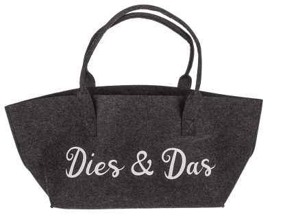 felt shopping bag with wording,