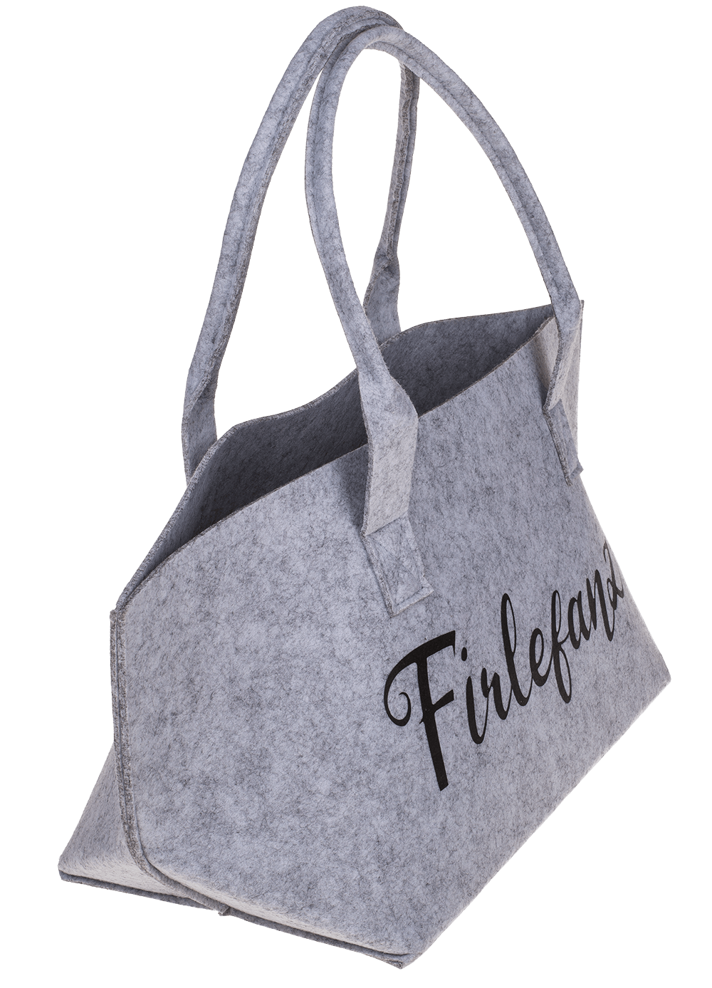 felt shopping bag with wording,