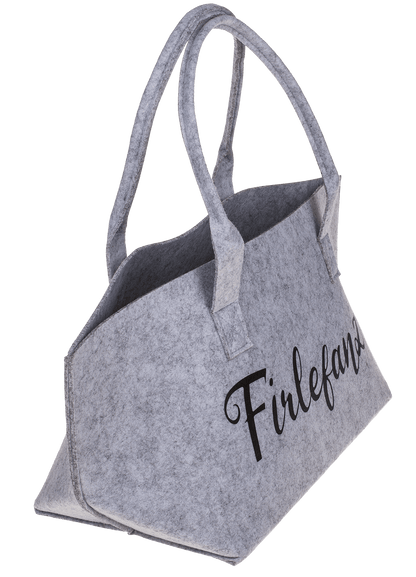 felt shopping bag with wording,