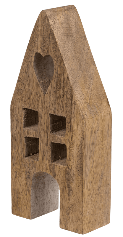 Decoration wooden house, 9 x 4 x 20 cm.