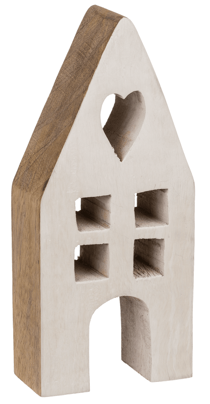 Decoration wooden house, 9 x 4 x 20 cm.
