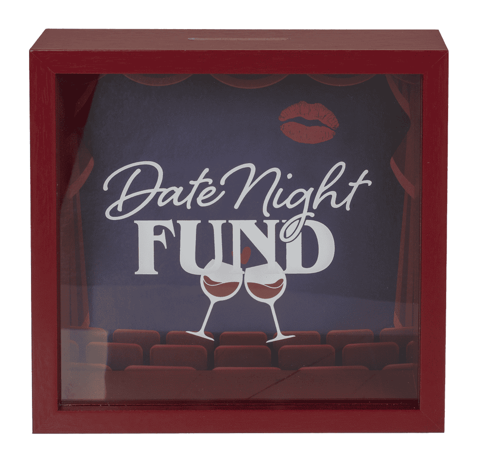 Wooden saving box, Date Night Fund,