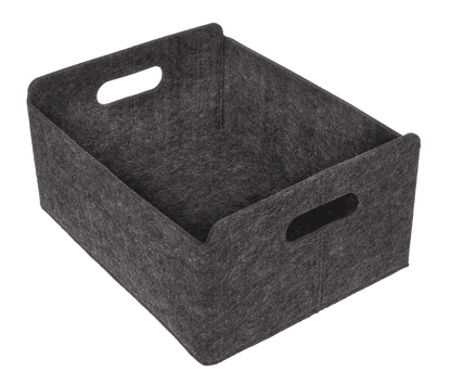 Dark grey felt bag, Set of 2 pcs,