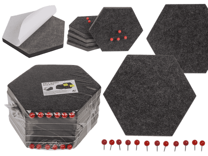 felt memo boards for sticking, hexagonal,
