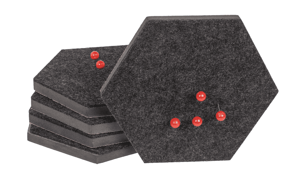 felt memo boards for sticking, hexagonal,