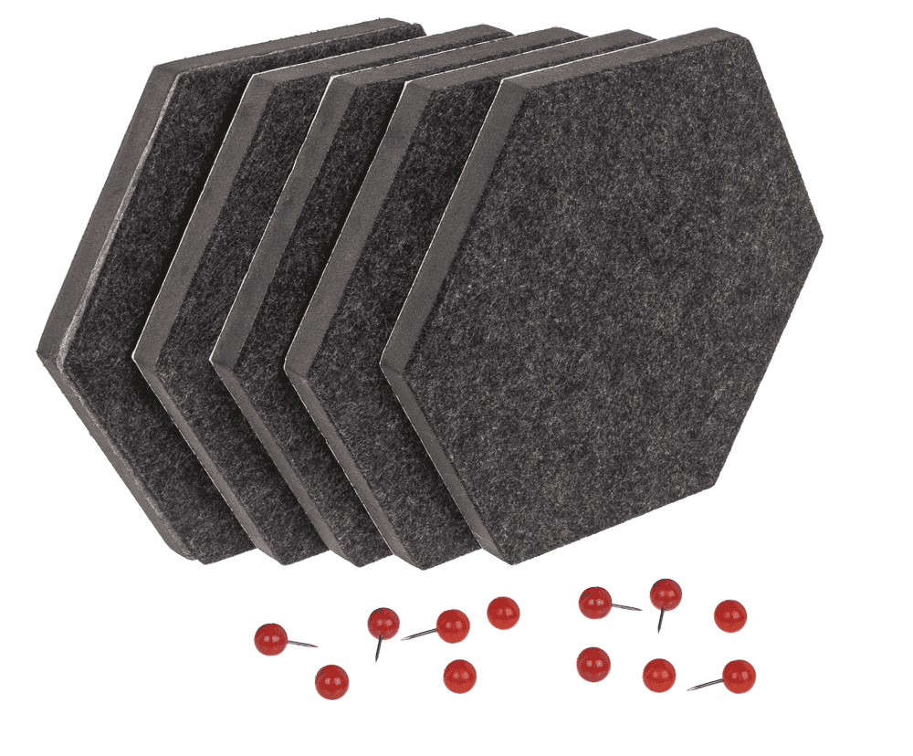 felt memo boards for sticking, hexagonal,