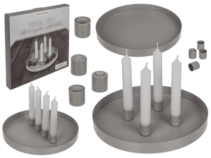 Round metal holder II, D:25 cm, with 4