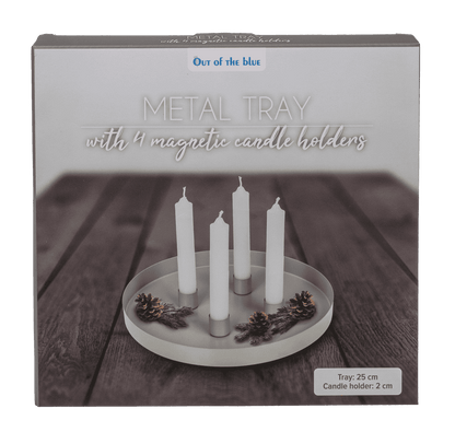 Round metal holder II, D:25 cm, with 4