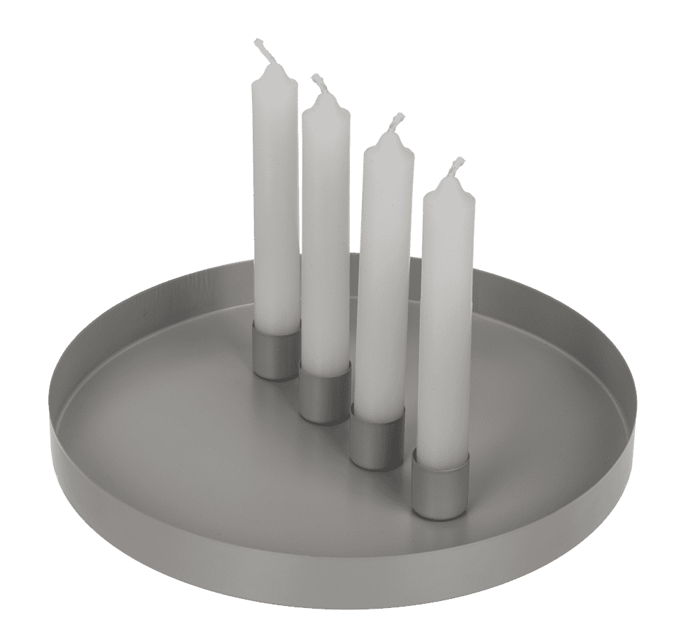 Round metal holder II, D:25 cm, with 4