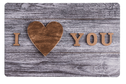 Polypropylen placemat, Love & I love you,