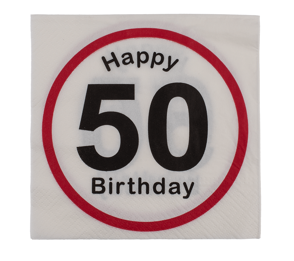 Paper napkins, Happy Birthday - 50,