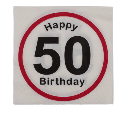 Paper napkins, Happy Birthday - 50,