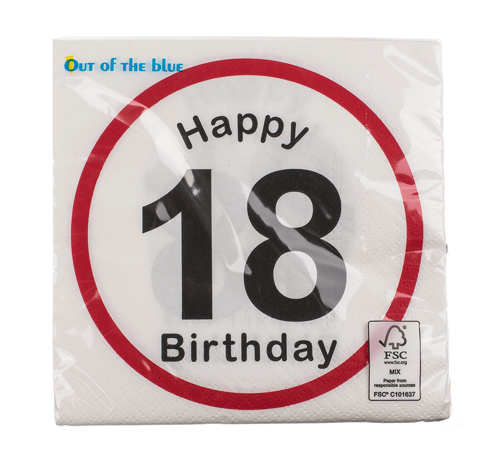 Paper napkins, Happy Birthday - 18,