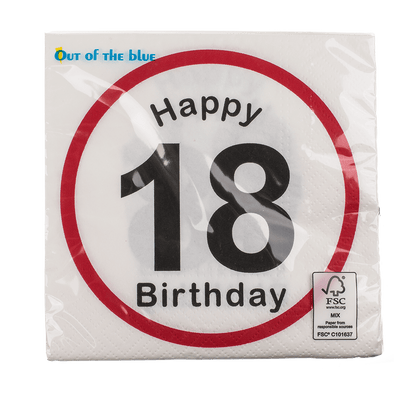 Paper napkins, Happy Birthday - 18,