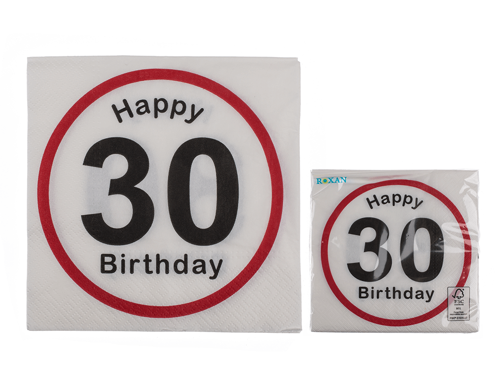 Paper napkins, Happy Birthday - 30,