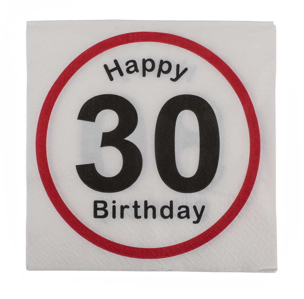 Paper napkins, Happy Birthday - 30,
