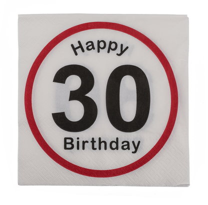 Paper napkins, Happy Birthday - 30,