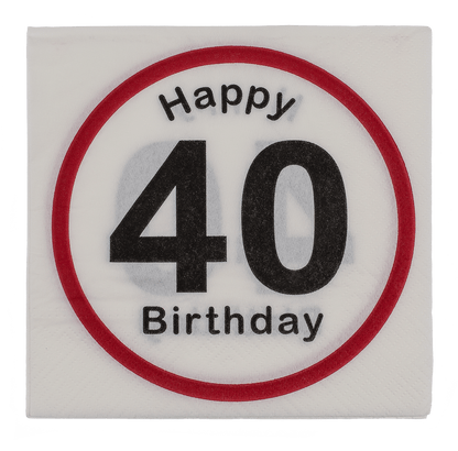 Paper napkins, Happy Birthday - 40,
