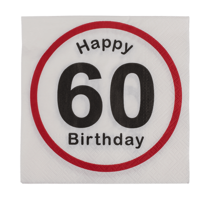 Paper napkins, Happy Birthday - 60,