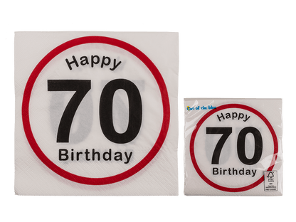 Paper napkins, Happy Birthday - 70,